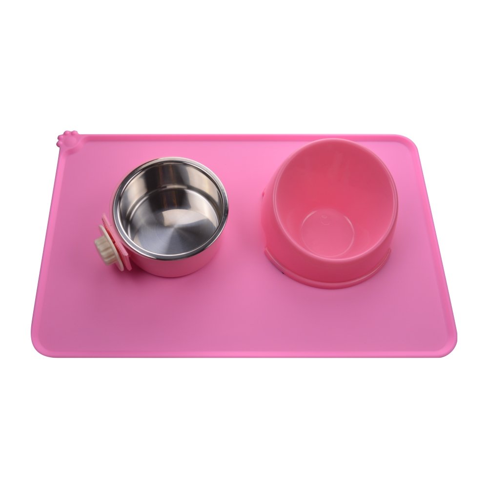 Dog Food Mat, Silicone Dog Cat Bowl Mat, Non Slip Waterproof Pet Feeding Mat FDA Grade Food Container Placemat for Small Animals - image 5 of 6