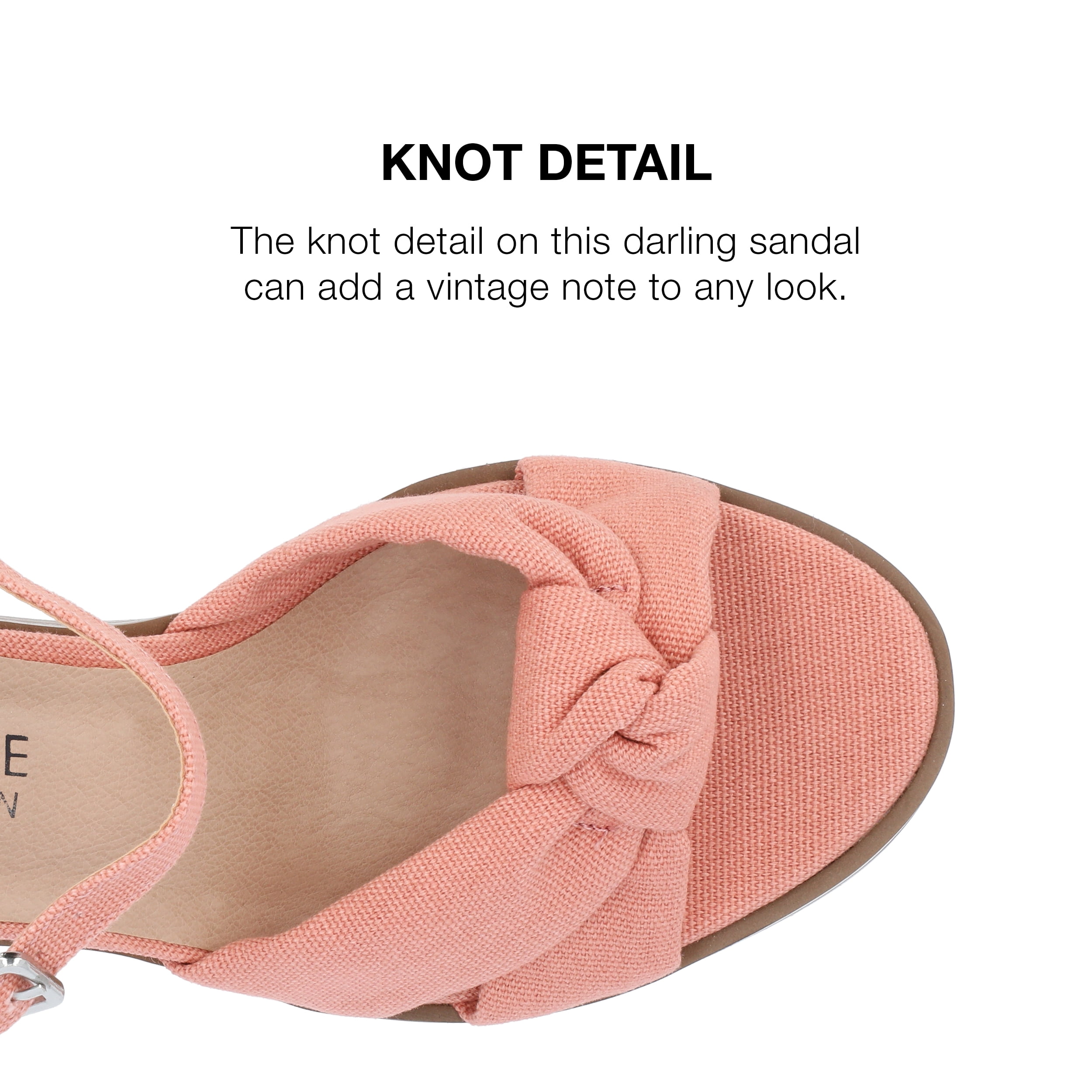 Journee Collection Womens Garner Knit Inset Platform Block Heel Sandals