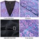 thumbnail image 5 of Chaleco de seda púrpura para boda para hombre, conjunto de gemelos y pañuelo entallado de Cachemira, chaleco sin mangas con cuello en V para fiesta, 5 of 5