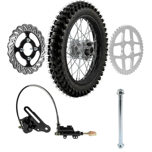 16" Rear Wheel 90/100-16 Tire and Rim with Disc Brake Assembly   520 45T Sprocket   Rotor for Dirt Pit Bike Motocross Off Road Apollo Taotao SSR 125cc 150cc 200cc 250cc