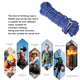 thumbnail image 5 of Naiovety Cuerda de escalada Cuerdas de seguridad Supervivencia Paracord Cuerda de senderismo multifuncional carpas Azul 10m, 5 of 6