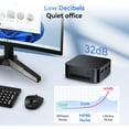 thumbnail image 6 of Blackview MP80 Mini PC Intel 12th N97 16GB ROM 512GB M.2 SSD Mini Desktop Computers Windows 11 Pro, Dual LAN, 3 HDMI, Blue, 6 of 7