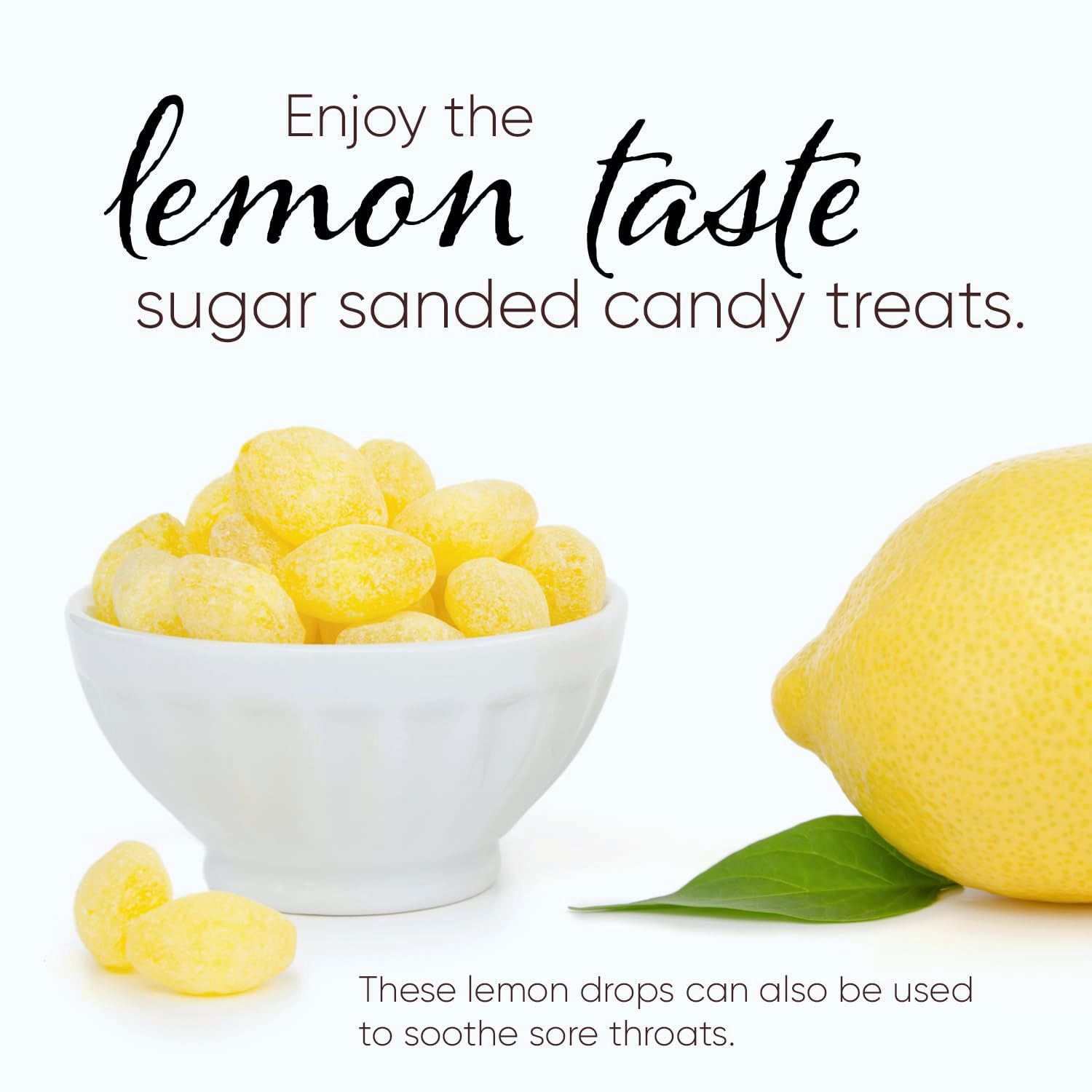 Claey's Sanded Sugar Hard Candy, Lemon, 4 lbs. No Known Allergens