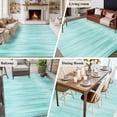 thumbnail image 5 of Turquoise Area Rugs 5'x8', Washable Small Throw Rugs for Classroom Bedroom, Modern Abstract Art Ombre Striped Indoor Outdoor Rug Non-Slip Low Pile Carpet Runner Reversible Floor Mats, 5 of 8
