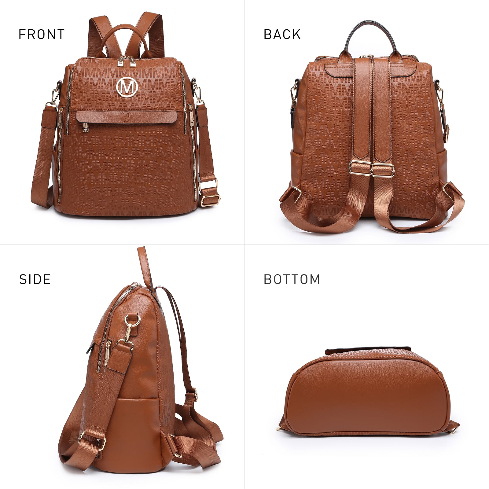 MKP COLLECTION Women Fashion Backpack Purse Travel Shoulder Bags and Purse 2Pcs