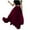 Wine, variant on YanHoo Skirts for Women Maxi Length High Waist Pleated Flowy Elastic Long Skirts