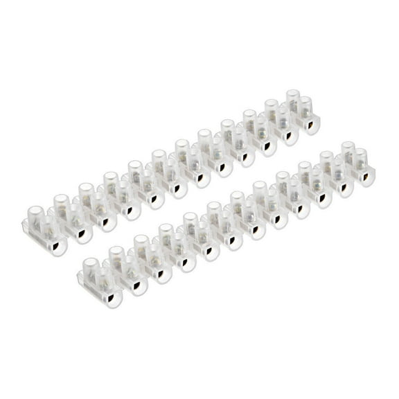 30A 12 Position Double Row Terminal Block Barrier Cable Connector Type U , 10pcs