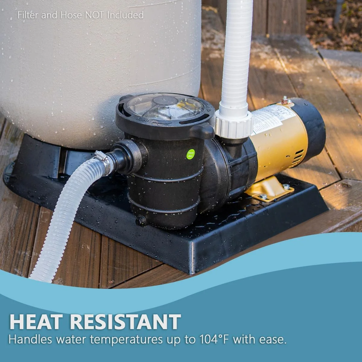 XtremepowerUS 1.5HP Above Ground Pool Pump, Dual Speed, Energy Efficient, High Flow, Large Basket