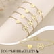 thumbnail image 5 of Pulsera DONYUDE de oro de 14 quilates ajustable con la inicial R en forma de pata de perro, 5 of 7