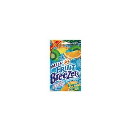 - 6 Pack Halls Fruit Breezers Pectin Throat Drops Tropical Chill 25 Count Each