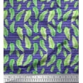thumbnail image 1 of Soimoi Purple Cotton Cambric Fabric Stripe & Palm Leaves Print Fabric by Yard 56 Inch Wide, 1 of 3