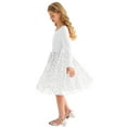 thumbnail image 2 of Actgleam Girls Tutu Dress long Sleeves Tulle for Girl Dresses,White,7-8Years, 2 of 10