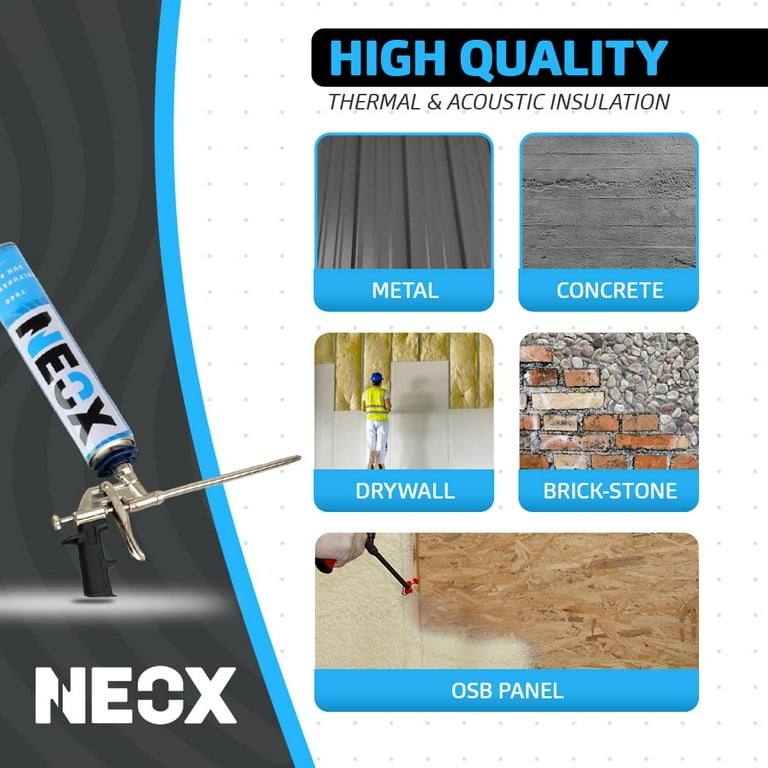 Neox Closed Cell Spray Foam for Insulation - 6 x 29.6 Oz High