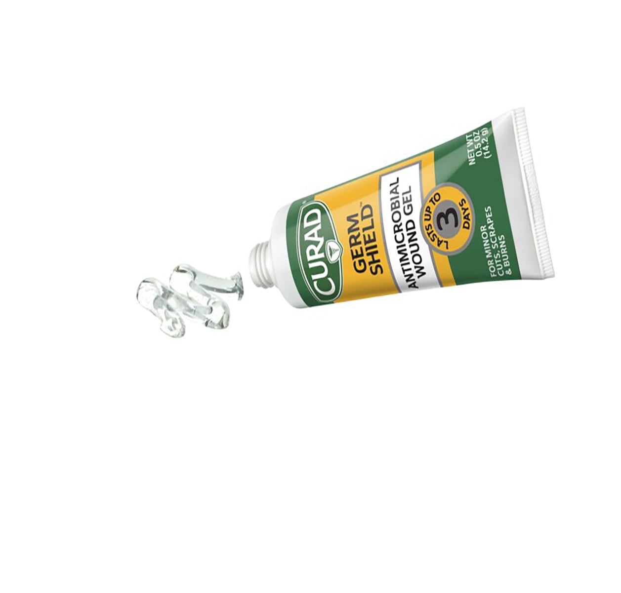 Curad Germ Shield Antimicrobial Silver Wound Gel, For Minor Cuts, Scrapes and Burns, 0.5 Oz Tube, 1 Count