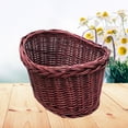 thumbnail image 3 of Miangastore Detachable Front Handlebar Basket Handmade Natural Rattan Bike Storage Basket(Brown), 3 of 8