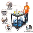 thumbnail image 2 of Original Tubstr Hybrid | Large Flat Top Utility Cart | Heavy Duty Service Cart Holds Up to 400 lb. | Lipped Top Shelf & Deep Tub Bottom Shelf | Ideal for Warehouse, Cleaning & More (32in x 24in), 2 of 8