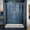Nickel, variant on DreamLine Infinity-Z 32 in. D x 60 in. W x 74 3/4 in. H Clear Sliding Shower Door in Chrome and Right Drain Black Base