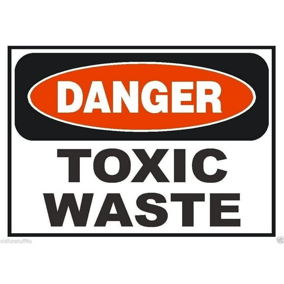 Danger Toxic Waste Business Safety Sign Decal metal aluminium Sign Label Size: 8 x 12 inch