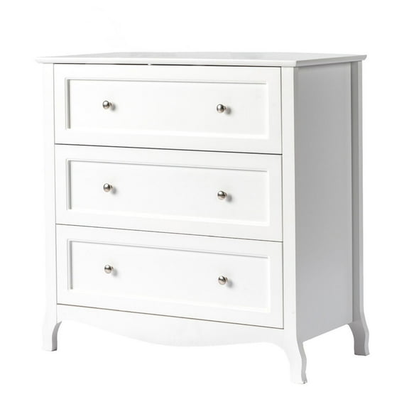Ktaxon 3 Drawers Dresser Chests for Bedroom, Wood Chset of Drawers,Dressers Organizer for Bedroom, Living Room,Hallway, White