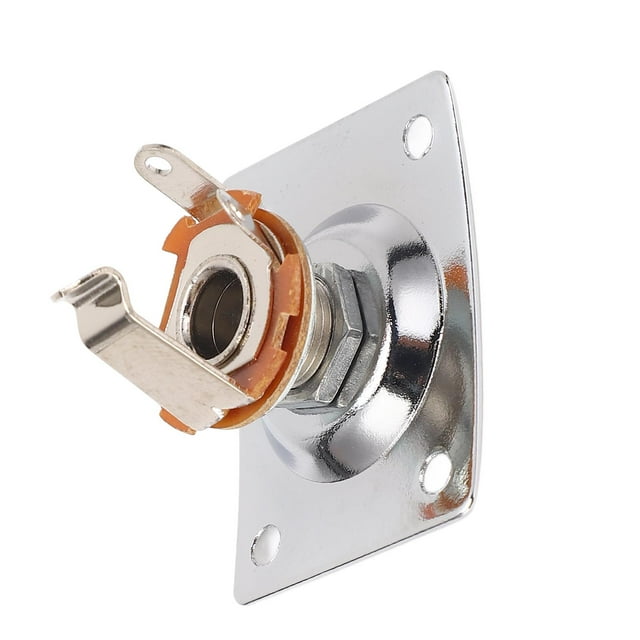 Guitar Output Jack Plate, Electric Guitar Square Shape Metal Compact Guitar Jack Socket Plate For Telecaster