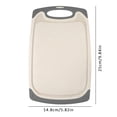 thumbnail image 2 of SomWiBe Wheat Straw Cutting Board, Small Double-Sided Kitchen Chopping Board with Juice Groove, Beige, 9.8 x 5.8 In, 2 of 6