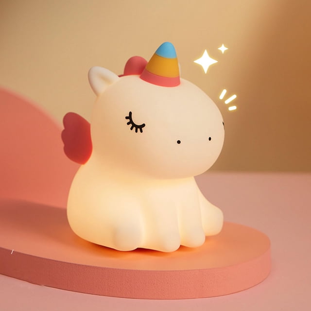 Luz nocturna Hplvetoys unicornio de silicona LED recargable