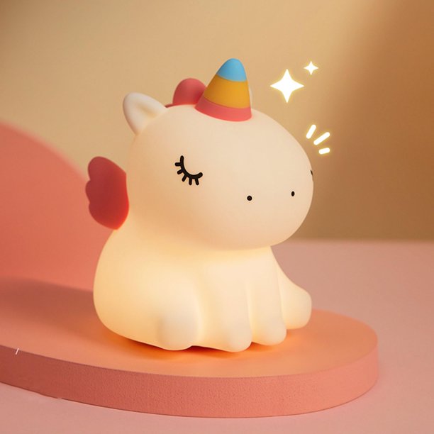 Luz nocturna Hplvetoys unicornio de silicona LED recargable