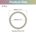 thumbnail image 2 of Uxcell Magnetic Sticker Ring, 2 Pack Universal Magnetic Adapter Ring Metal Sparkle Magnet Wireless Charging Conversion Kit for Mobile Phone Case Wireless Charger (Gold), 2 of 7