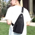thumbnail image 3 of WIZUTIZ Crossbody Bag For Men, Messenger Bag Shoulder Bag With Zipper, Crossbody Phone Bag For Work, Travel Womens Messenger Bags Womens Crossbody Bags Medium Solid Bags Water Resistant Black, 3 of 5