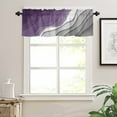 thumbnail image 6 of Purple Grey Ombre Kitchen Curtains and Valances Set, 3 Piece Kitchen Curtains Set 24 Inch Length, Modern Geometric Abstract Aesthetics Cream Rod Pocket Curtains Tier Farmhouse Window Curtains, 6 of 6