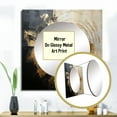 thumbnail image 3 of Designart "Simplistic Swirl Ceramics" abstract spirals Square Mirror For Wall Decor - Large Gold Square Printed Wall Mirror Art - Square Modern Mirror - Wall Mounted Square Large Mirror, 3 of 5