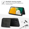 thumbnail image 2 of Decase for Samsung Galaxy A13 4G Flip PU Leather Back Cover with 2-in-1 Detachable Magnetic Wallet with 5 Card Slots Compatible Mag-Safe and RFlD Blocking Kickstand and Wireless Charging,Black, 2 of 6