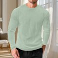 thumbnail image 5 of Xcmzpl Mens Sweater Crewneck Knit Sweaters Casual Waffle Pullover Tees Long Sleeve Basic Solid Tops Camiseta Para Hombre, 5 of 6