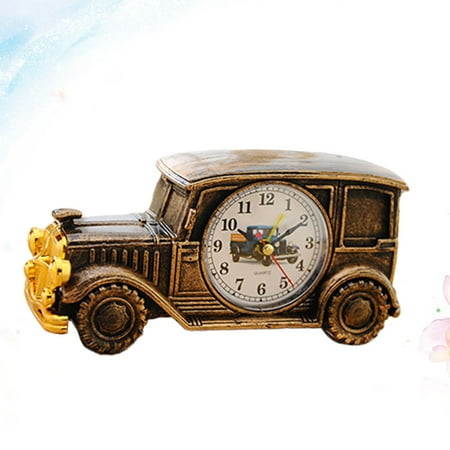 GETAJGHSD 1Pc Light Brown Bedside Alarm Clock with Precise Time Display and Decorative Vintage Look