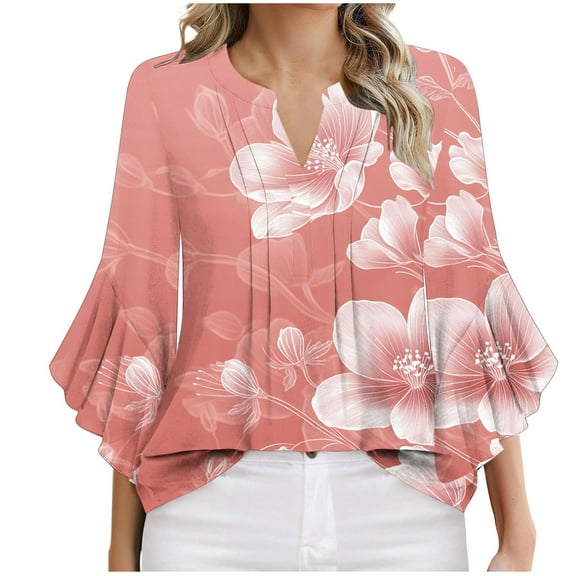 Womens Tops, Women Fashion Tops Summer Frilly Plus Size Blouses for Women Dressy Womens T Shirts Casual Graphic Womens White Tank Top Short Sleeve Tunic Tops for Women 3Xl