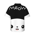 thumbnail image 3 of Easygdp Cat Meow Men's Hawaiian Shirts Print Lapel Short Sleeve for Beach, vacation, party, casual occasions - XX-Large, 3 of 9