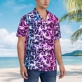 thumbnail image 3 of Pofeuu Blue Lightning Print Hawaiian Shirt for Men Sleeves Casual Button Down Summer Beach Dress Shirts T-Shirts,Small, 3 of 7