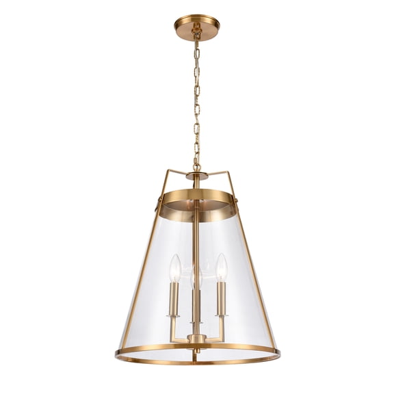 Elk Home 16-Inch Wide Judy Pendant, Transitional, Satin Brass