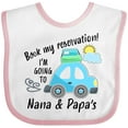 thumbnail image 3 of Inktastic Book My Reservation I'm Going to Nana and Papa's Boys or Girls Baby Bib, 3 of 4
