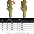 thumbnail image 2 of Vestido De Verano Vestido ajustado dividido para mujer, cuello redondo, verano, sexy, vacaciones, maxi vestido (verde XL) Ygjytge para Mujer Verde T XXL, 2 of 6