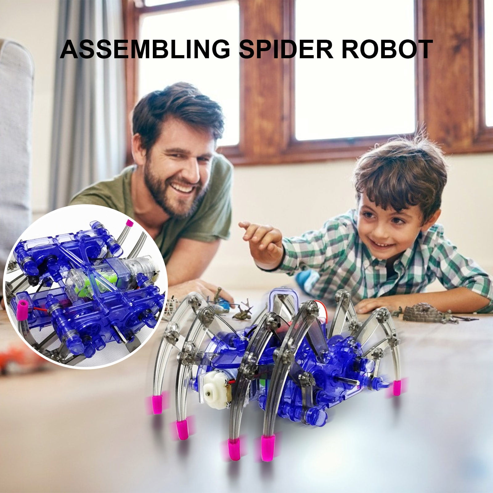 DIY Building Kit Science ELSKY Spider Robot Kit Scientific Robot Toy 