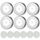 thumbnail image 4 of Lámpara de pared Paquete de 6 Lámpara LED nocturna de pared magnética con luz con sensor de movimiento magnético ultrabrillante y almohadilla adhesiva de doble cara para vestidores Armario para clóset Abanopi Lámpara de pared, 4 of 7