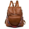 thumbnail image 3 of DQRPSEETB Lightweight Backpack Women's Leather Convertible Backpack Purse Handbag Business Backpack, 3 of 4