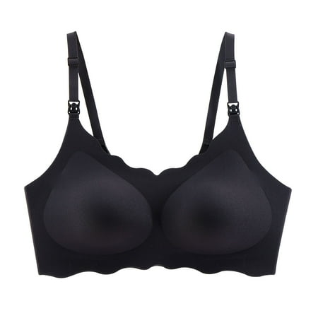 eileial Bras for Women Woman s Balconette Bras No Rims Daily Bra Black One Size