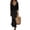 01-Black, variant on Women's 2 Piece Outfit Set, Ribbed Knit Long Sleeve Top with Satin Slip Midi Dress, Elegant V-Neck Two-Piece Suit for Office Date Night Cocktail Party 06-Purple M