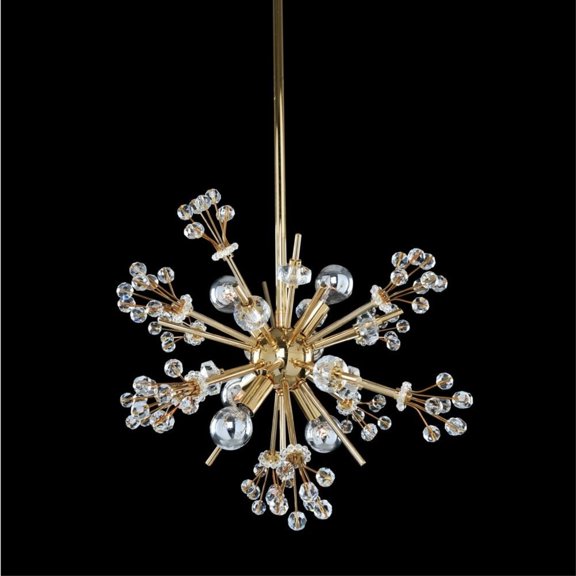 Allegri 11631 Shorecrest 6 Light 13" Wide Crystal Multi Light Pendant - Gold
