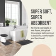 thumbnail image 4 of Juego de alfombrillas de baño ITSOFT, antideslizantes, de chenilla peluda, gris antracita, 4 of 6