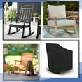 thumbnail image 4 of Rocking Chair Cover 18 Oz Waterproof - 100% Weather Resistant PVC Coated Patio Furniture Cover with Air Pockets & Drawstring for Snug Fit (45" (H) X 36" (W) X 44" (D) X 15" (FH), Black), 4 of 6