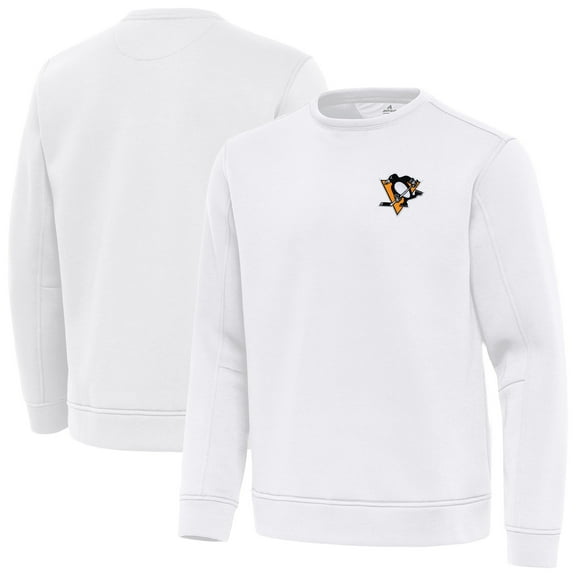 Men's Antigua White Pittsburgh Penguins Relevant Lightweight Pullover Sweatshirt