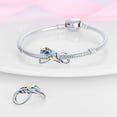 thumbnail image 3 of Plata Esterlina 925 Magic Heart Match Con Pandora Pulsera Original DIY Mujer Oreja Colgante DJ Popular Era Joyería, 3 of 4